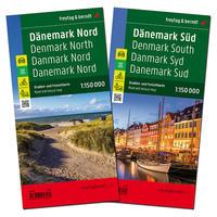 Vorderes Coverbild Dänemark Nord und Süd, Straßenkarten-Set 1:150.000, freytag & berndt