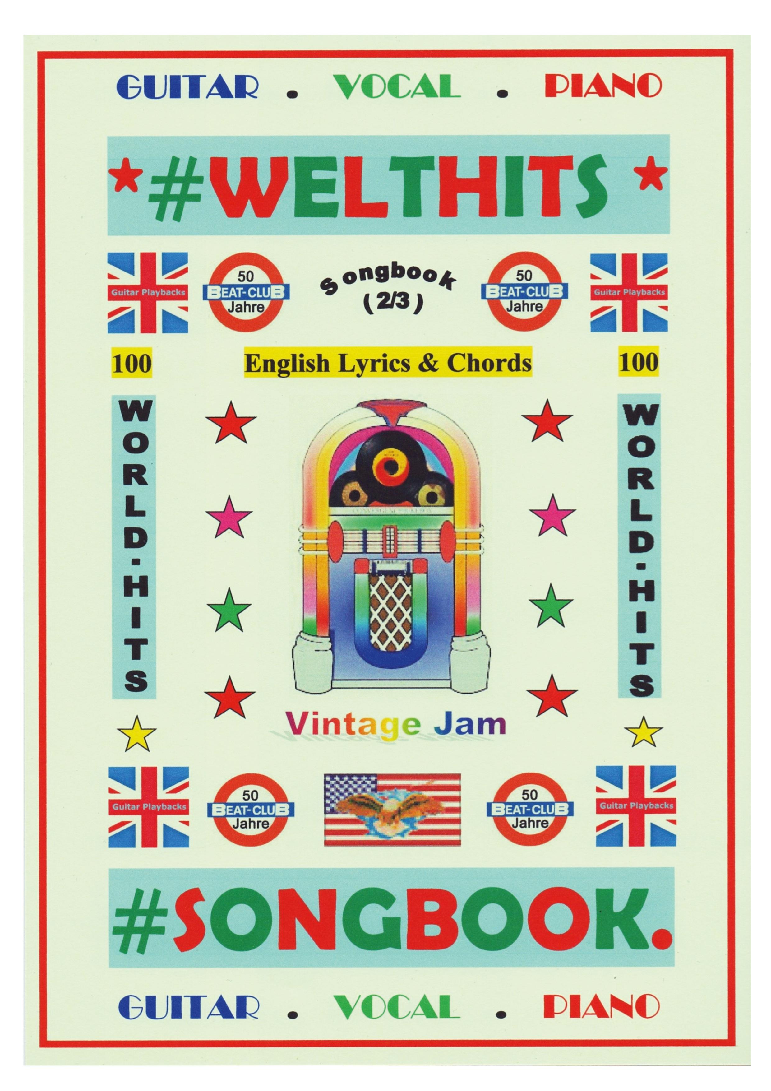 Vorderes Coverbild 100 Englische Welthits (2/3) + 100 Gitarren-Playbacks (MP3)
