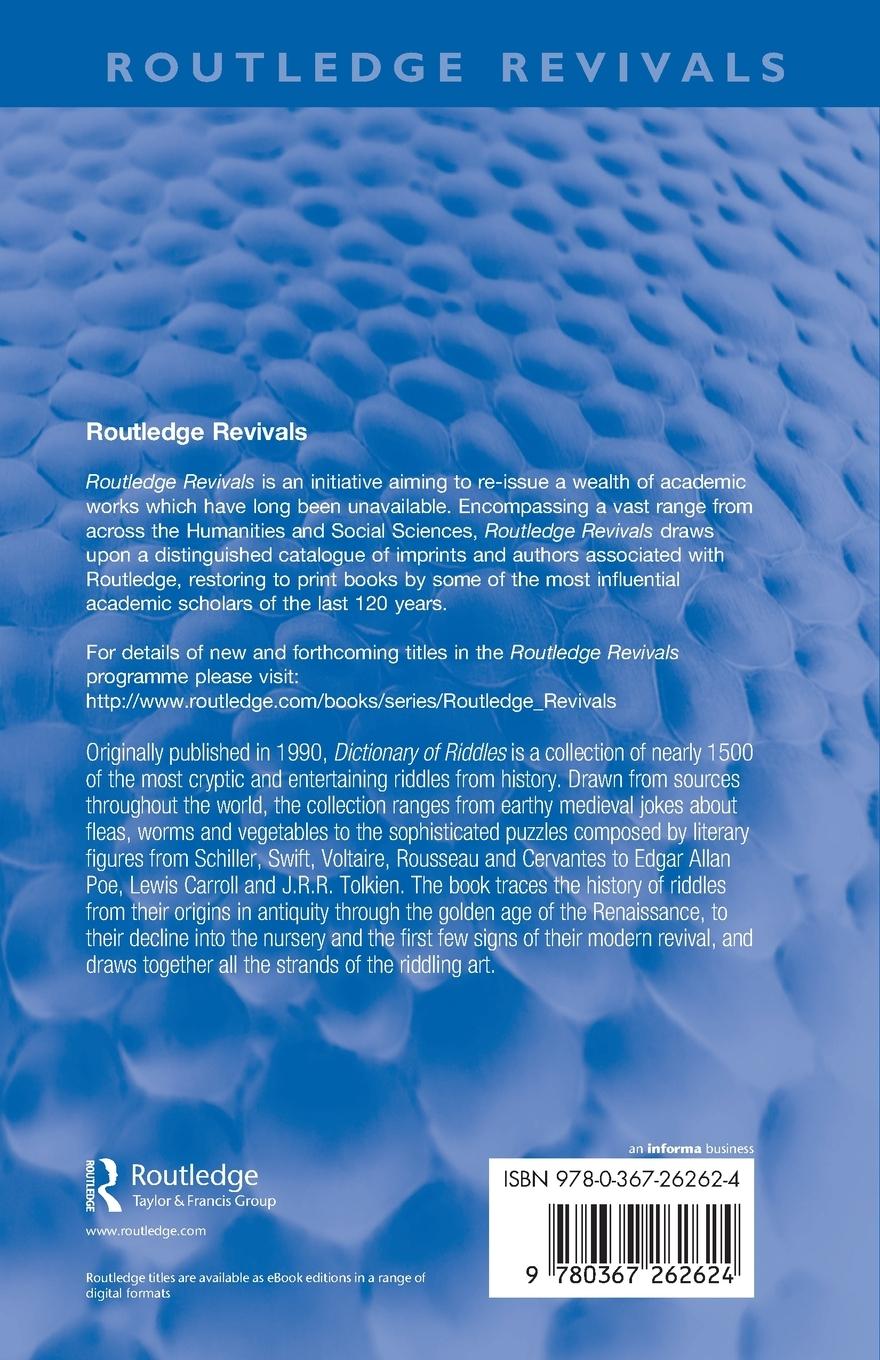 Rückseitencover Dictionary of Riddles