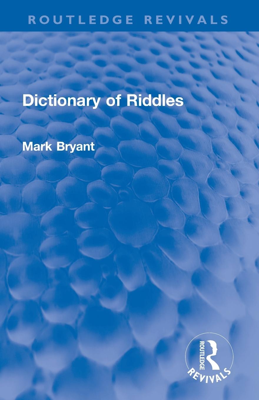 Vorderes Coverbild Dictionary of Riddles