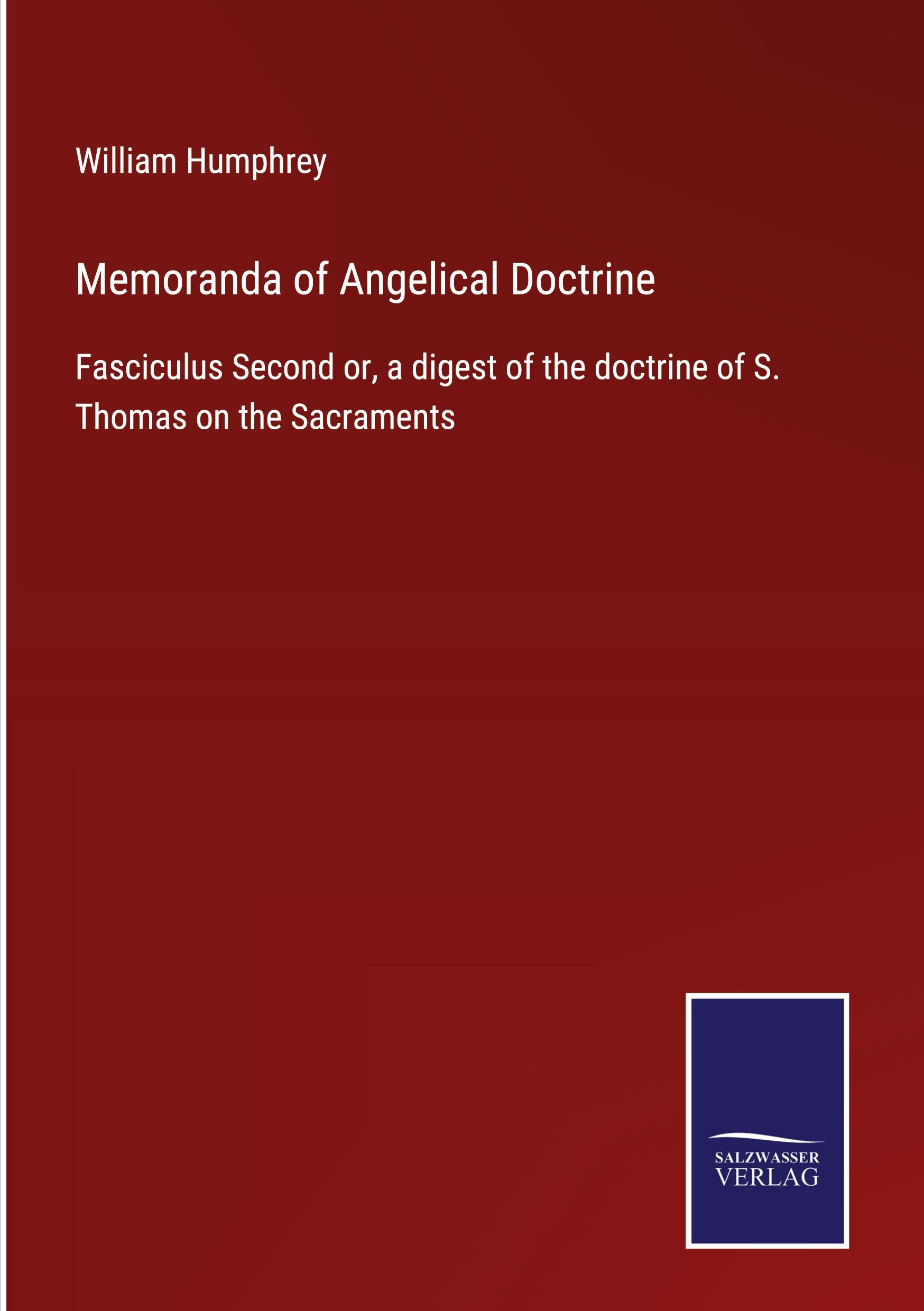 Vorderes Coverbild Memoranda of Angelical Doctrine