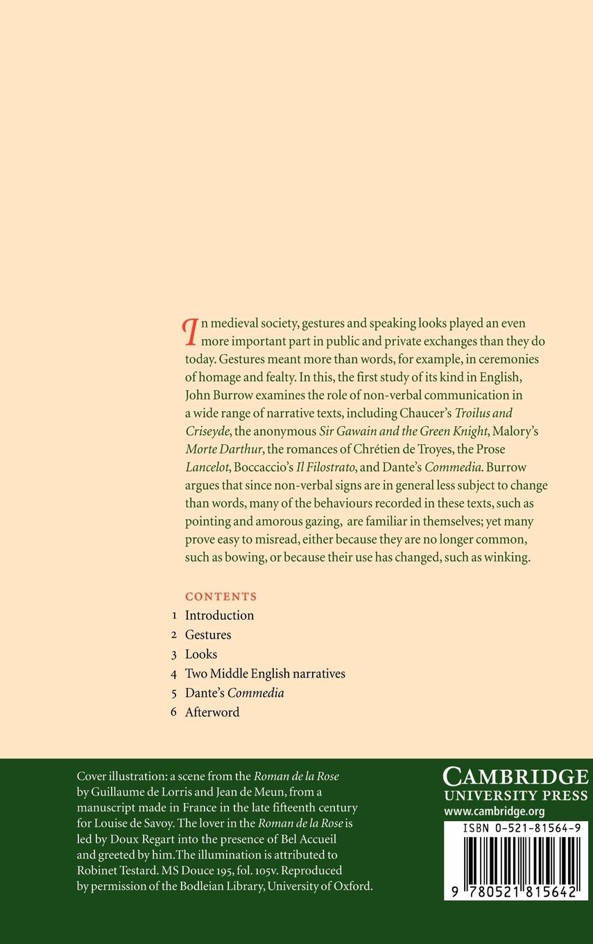 Rückseitencover Gestures and Looks in Medieval Narrative