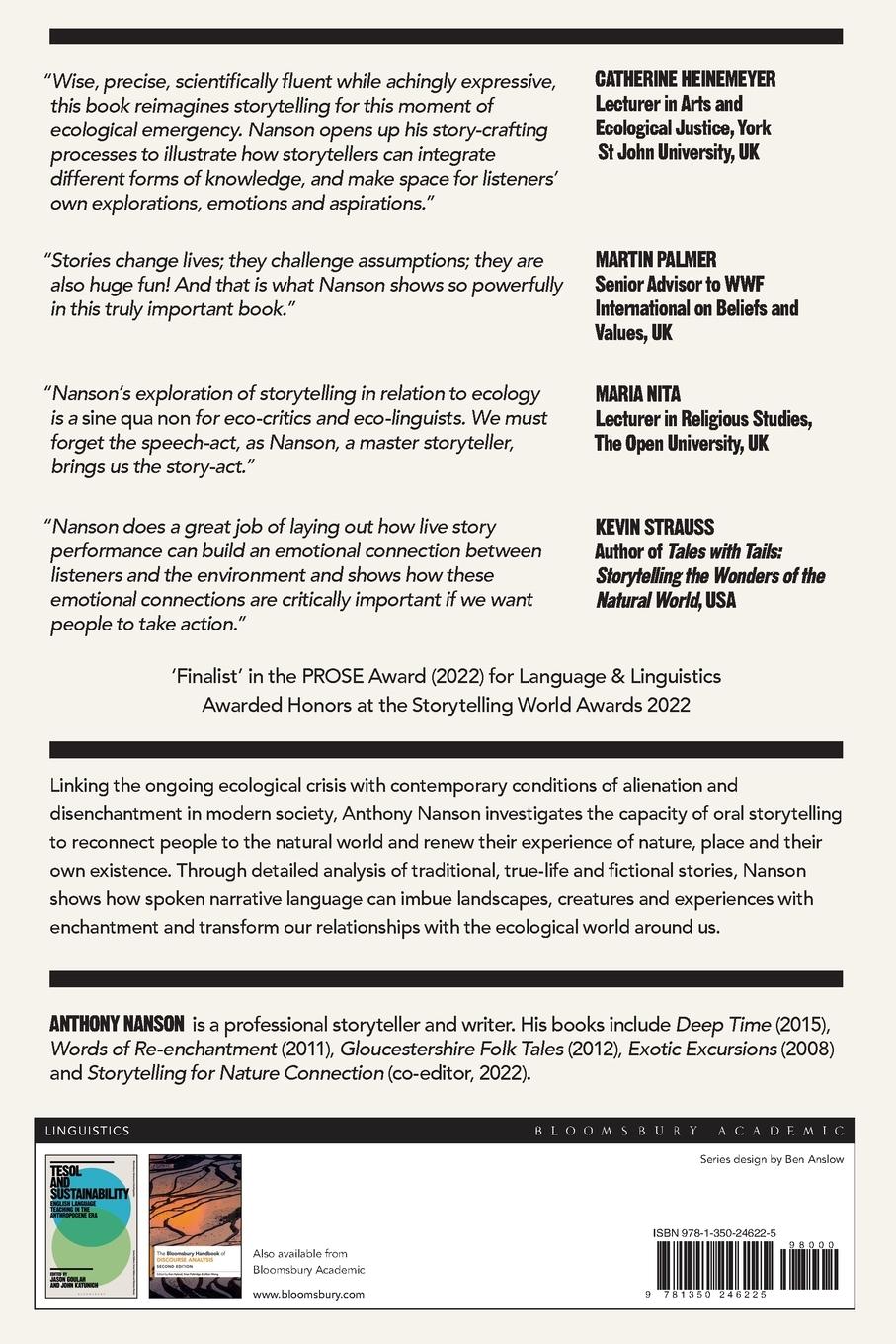 Rückseitencover Storytelling and Ecology