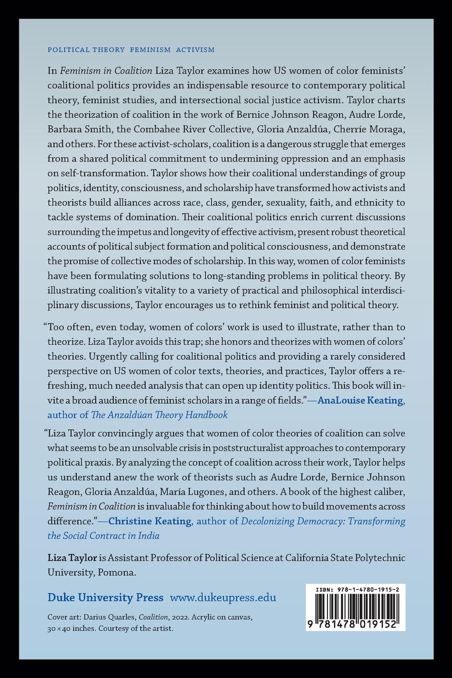 Rückseitencover Feminism in Coalition