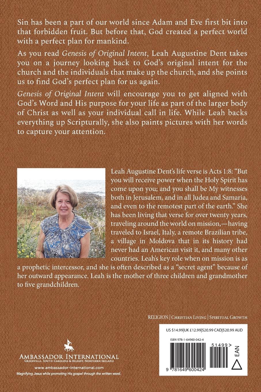 Rückseitencover Genesis of Original Intent: An In-Depth Look at What Scripture Says About God's Original Intent for Mankind in Relationship to Himself