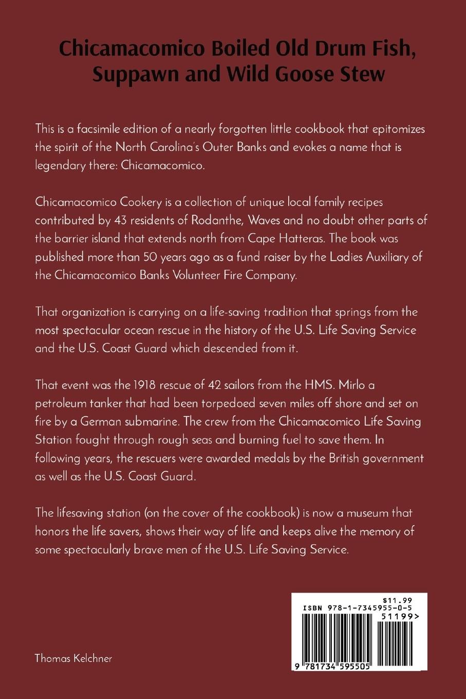 Rückseitencover Chicamacomico Cookery