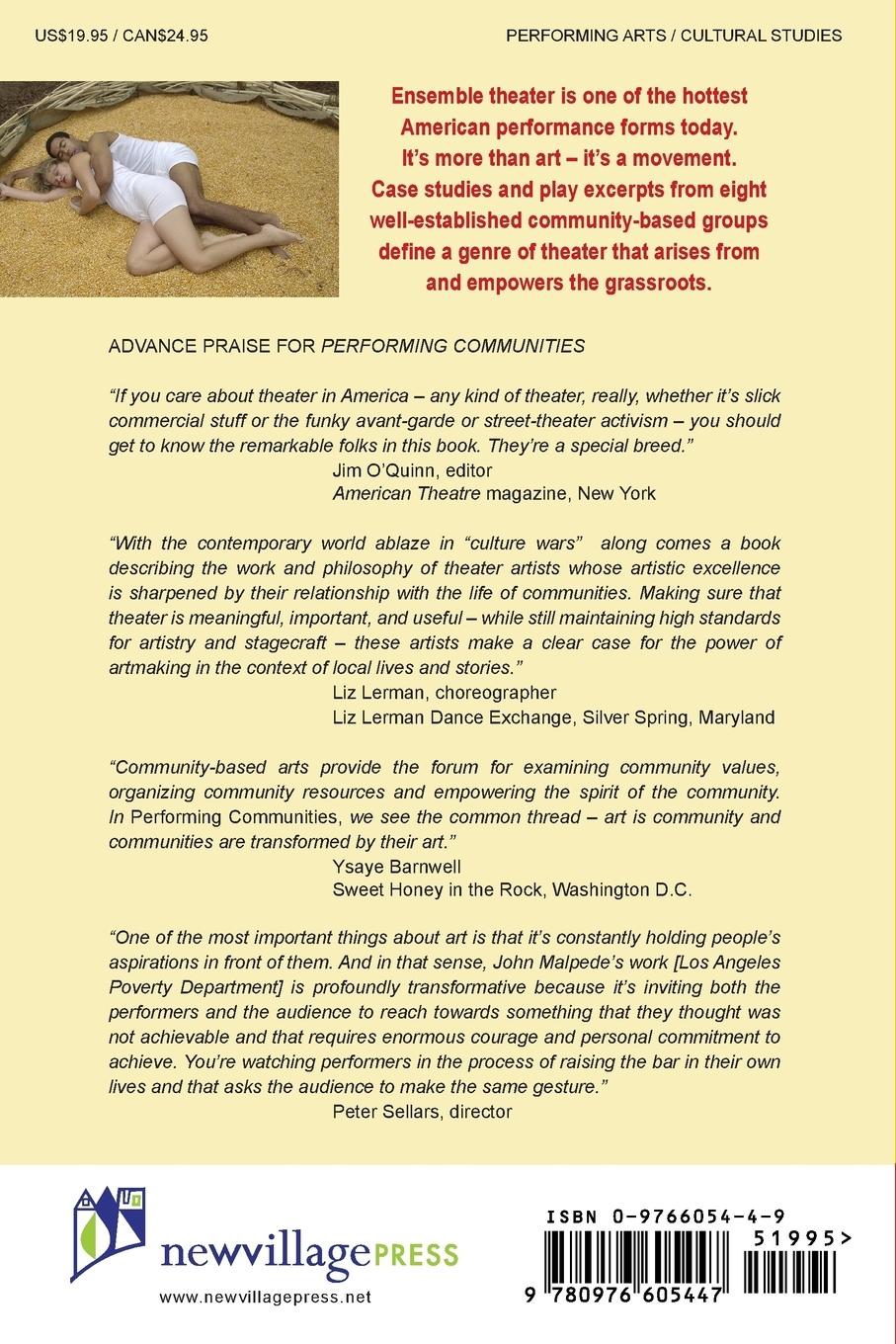 Rückseitencover Performing Communities: Grassroots Ensemble Theaters Deeply Rooted in Eight U.S. Communities