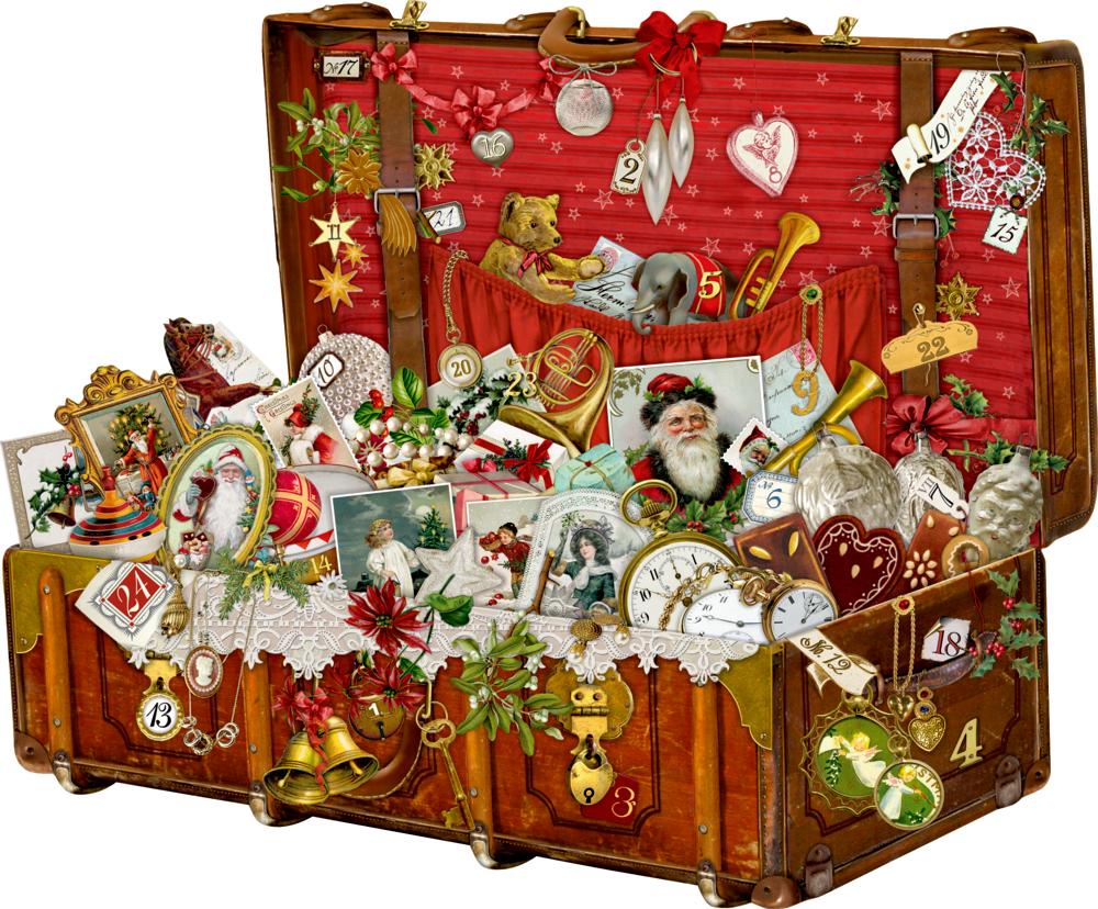 Vorderes Coverbild A3-Wandkalender Weihnachtskoffer