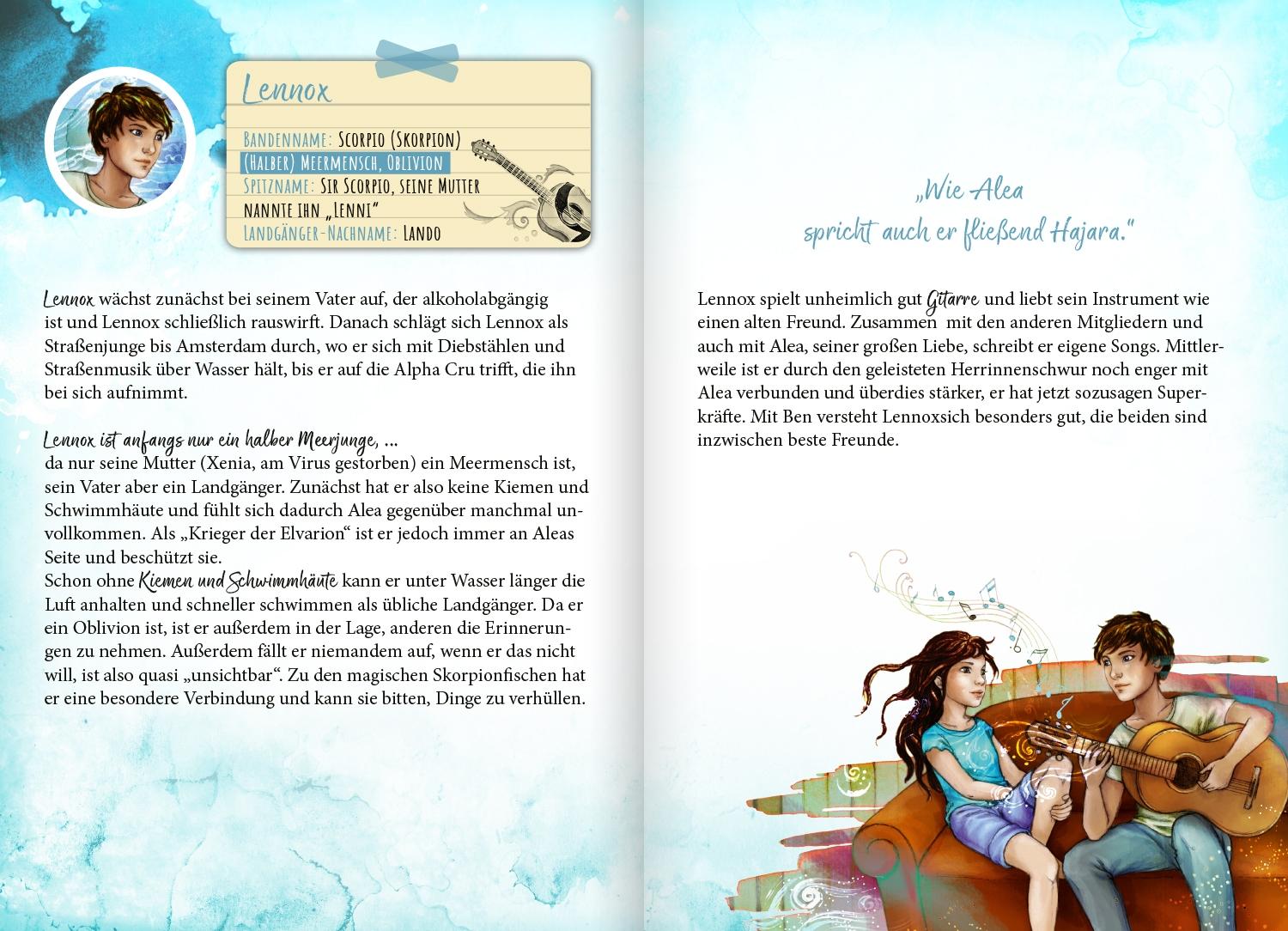 Beispielinhalt (Bild) Mein Alea Aquarius Bestfanbuch