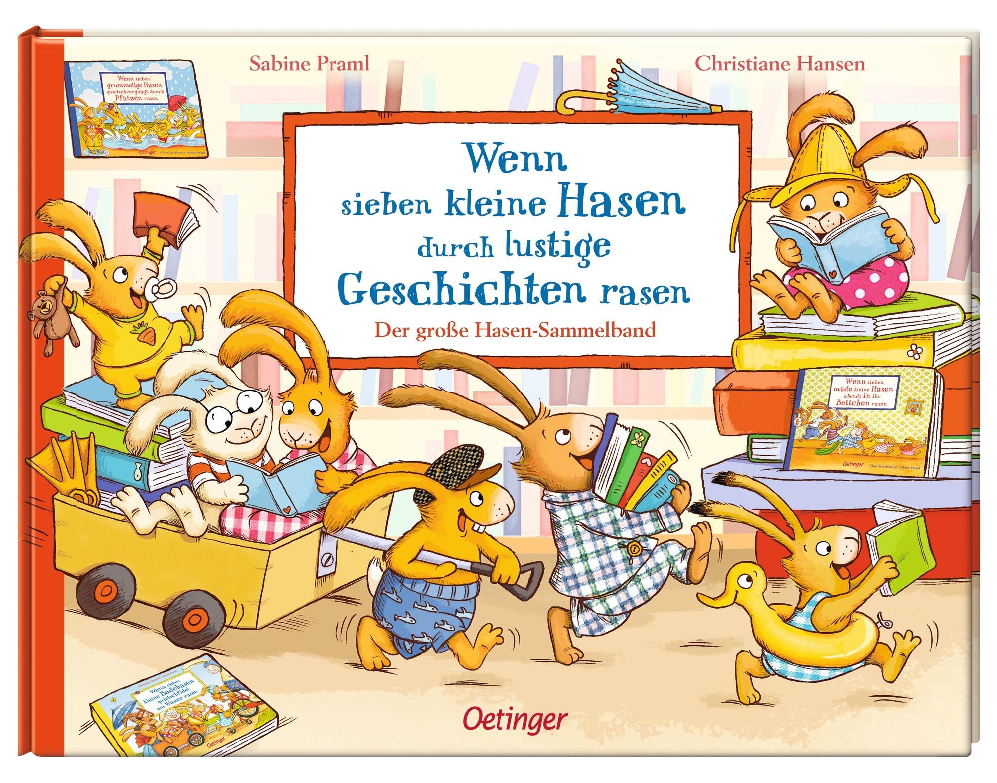 Beispielinhalt (Bild) Wenn sieben kleine Hasen durch lustige Geschichten rasen