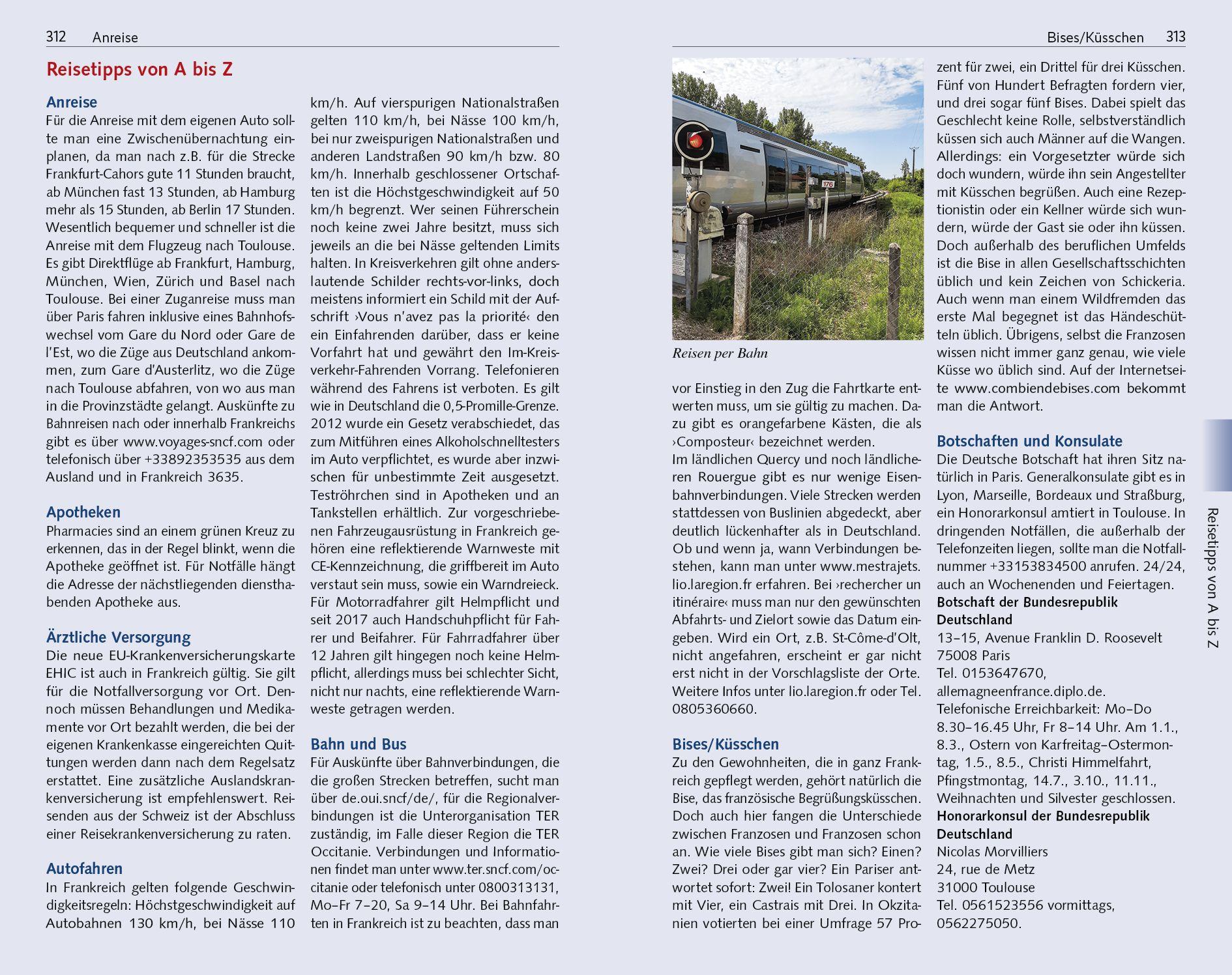 Beispielinhalt (Bild) TRESCHER Reiseführer Südwestfrankreich