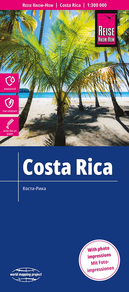 Vorderes Coverbild Reise Know-How Landkarte Costa Rica 1:300.000