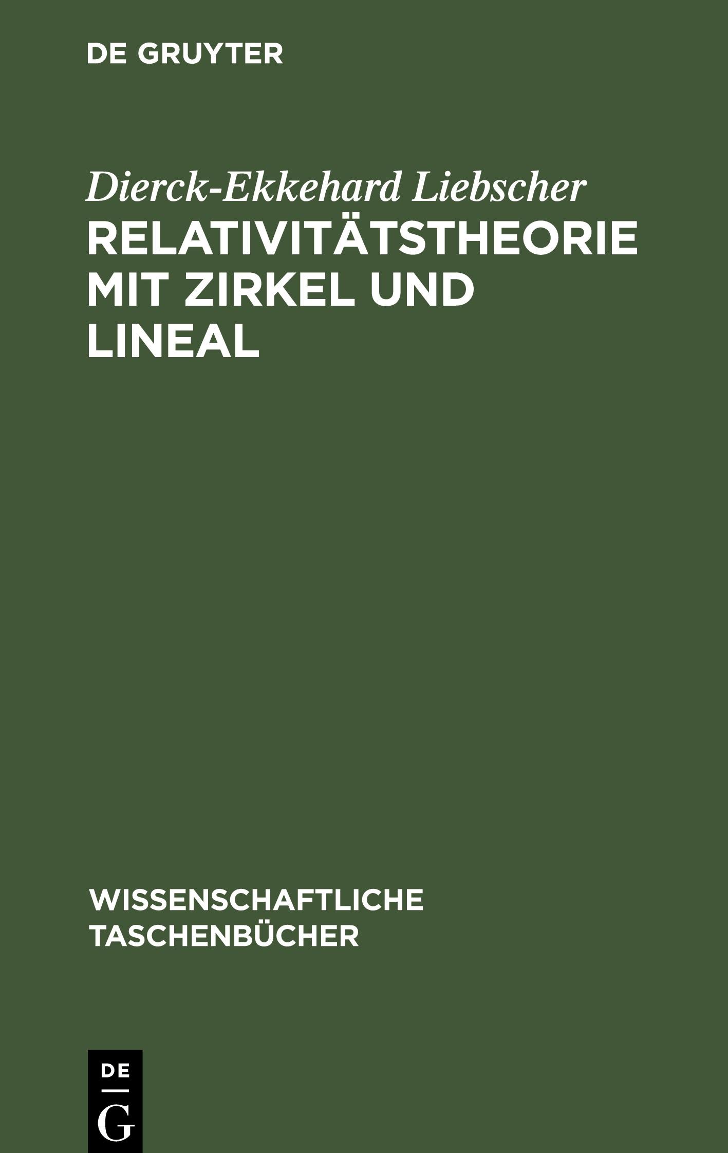 Vorderes Coverbild Relativitätstheorie mit Zirkel und Lineal