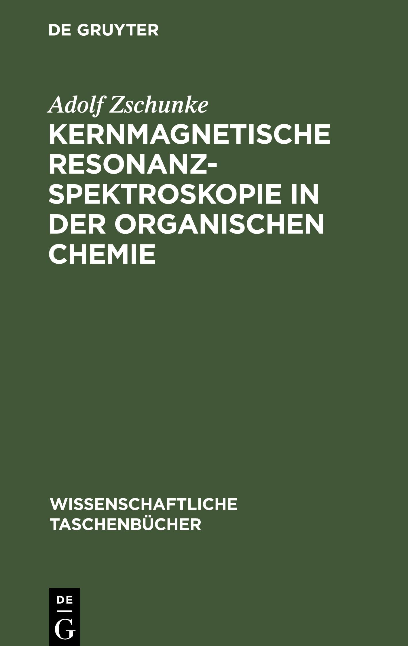 Vorderes Coverbild Kernmagnetische Resonanzspektroskopie in der organischen Chemie