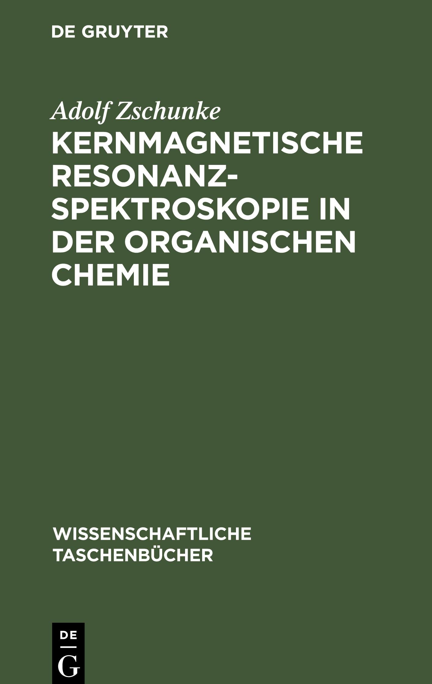 Vorderes Coverbild Kernmagnetische Resonanzspektroskopie in der organischen Chemie