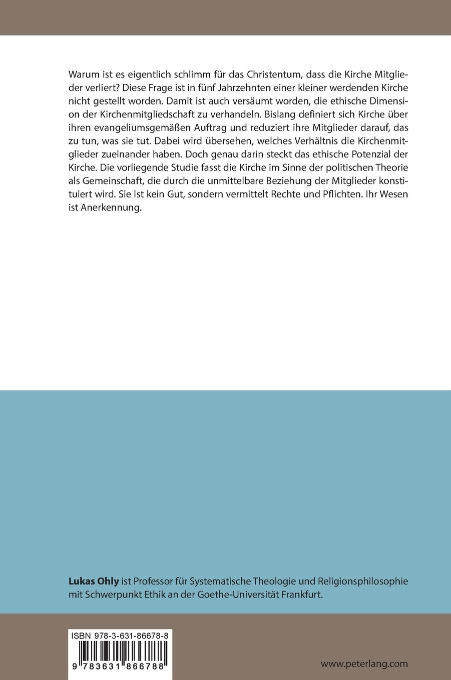 Rückseitencover Ethik der Kirche