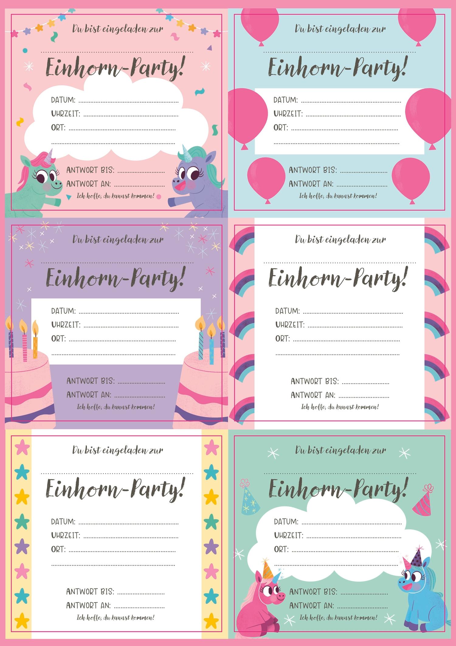 Beispielinhalt (Bild) Feiere deine eigene Einhorn-Party
