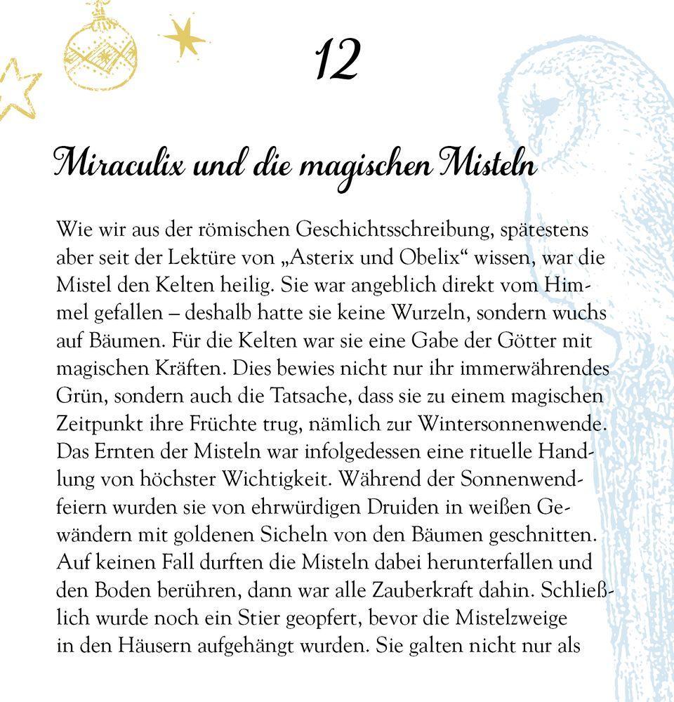 Beispielinhalt (Bild) Zettelkalender Magie und Mythos der Winter-Weihnacht