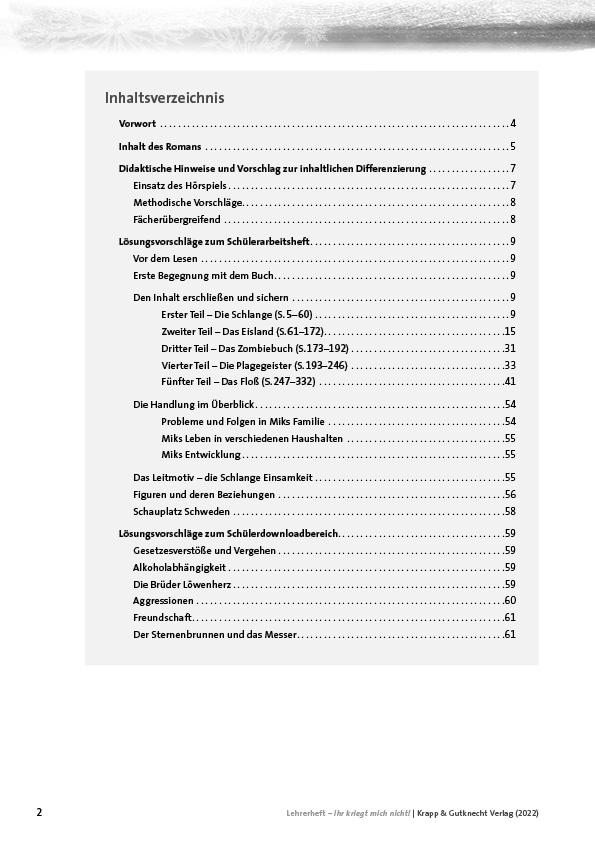 Beispielinhalt (Bild) Ihr kriegt mich nicht! - Mikael Engström - Lehrerheft