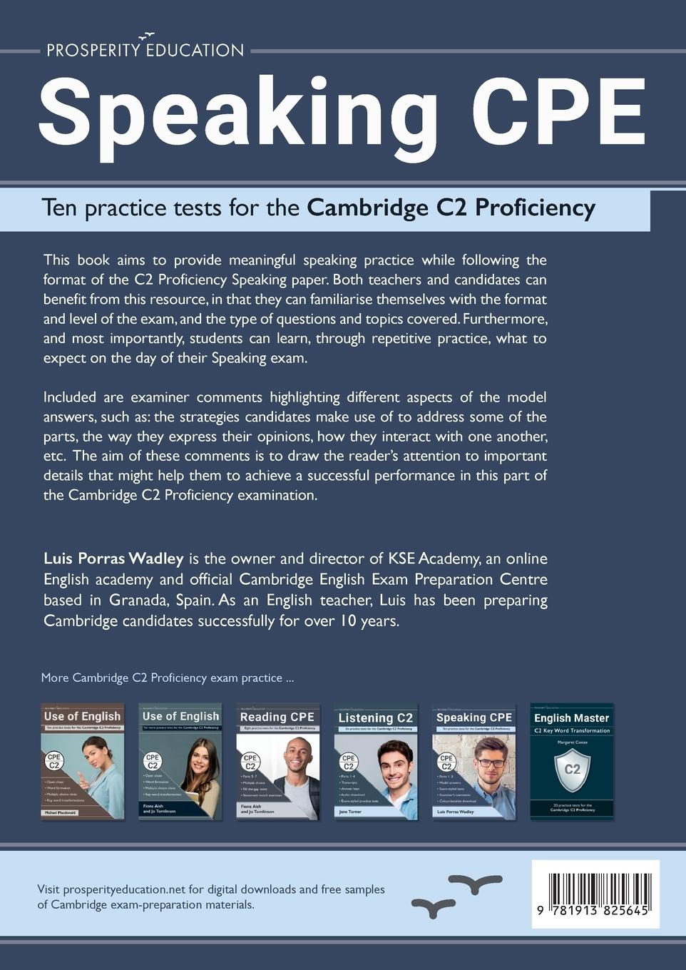 Rückseitencover Speaking CPE