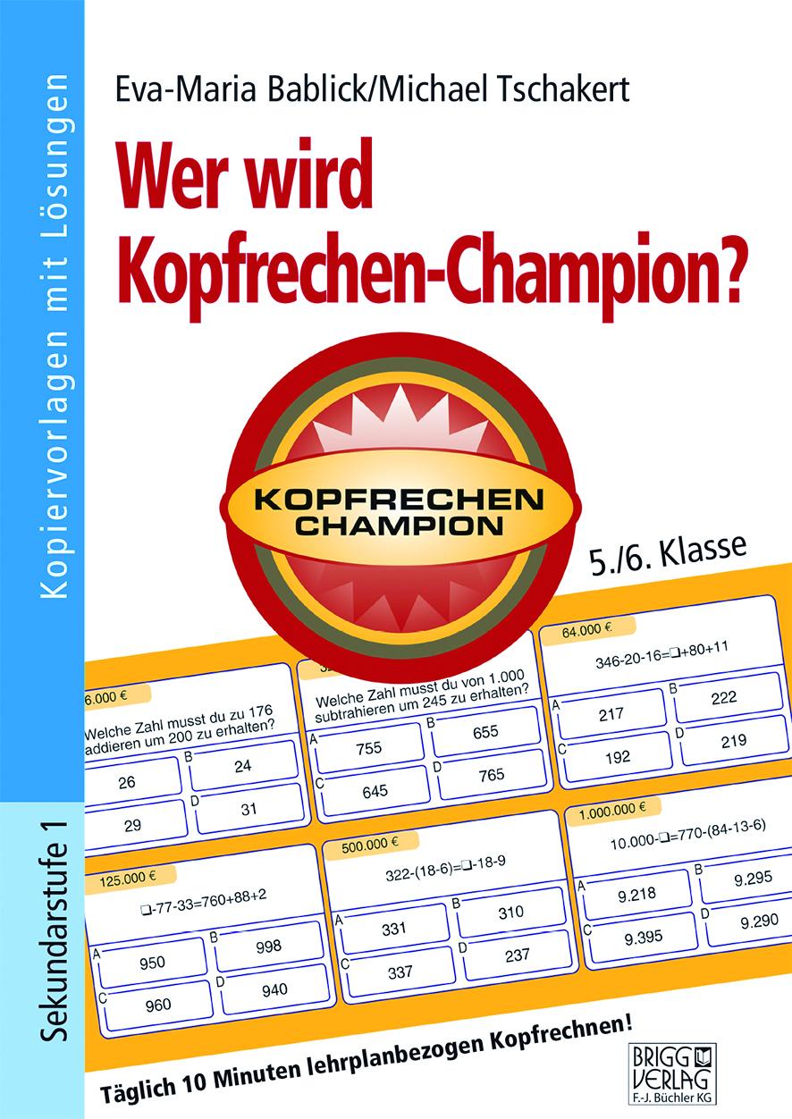 Vorderes Coverbild Wer wird Kopfrechen-Champion? 5./6. Klasse