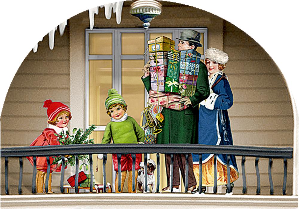 Beispielinhalt (Bild) Aufstellkalender Weihnachtslädchen-Leporello