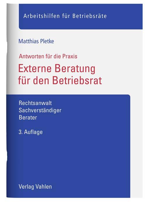 Vorderes Coverbild Externe Beratung für den Betriebsrat