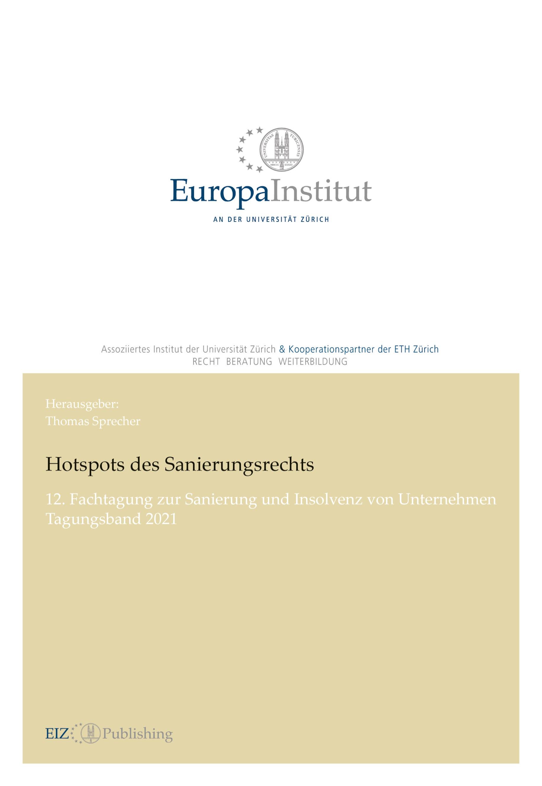 Vorderes Coverbild Hotspots des Sanierungsrechts