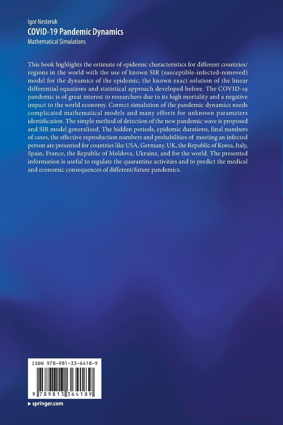 Rückseitencover COVID-19 Pandemic Dynamics