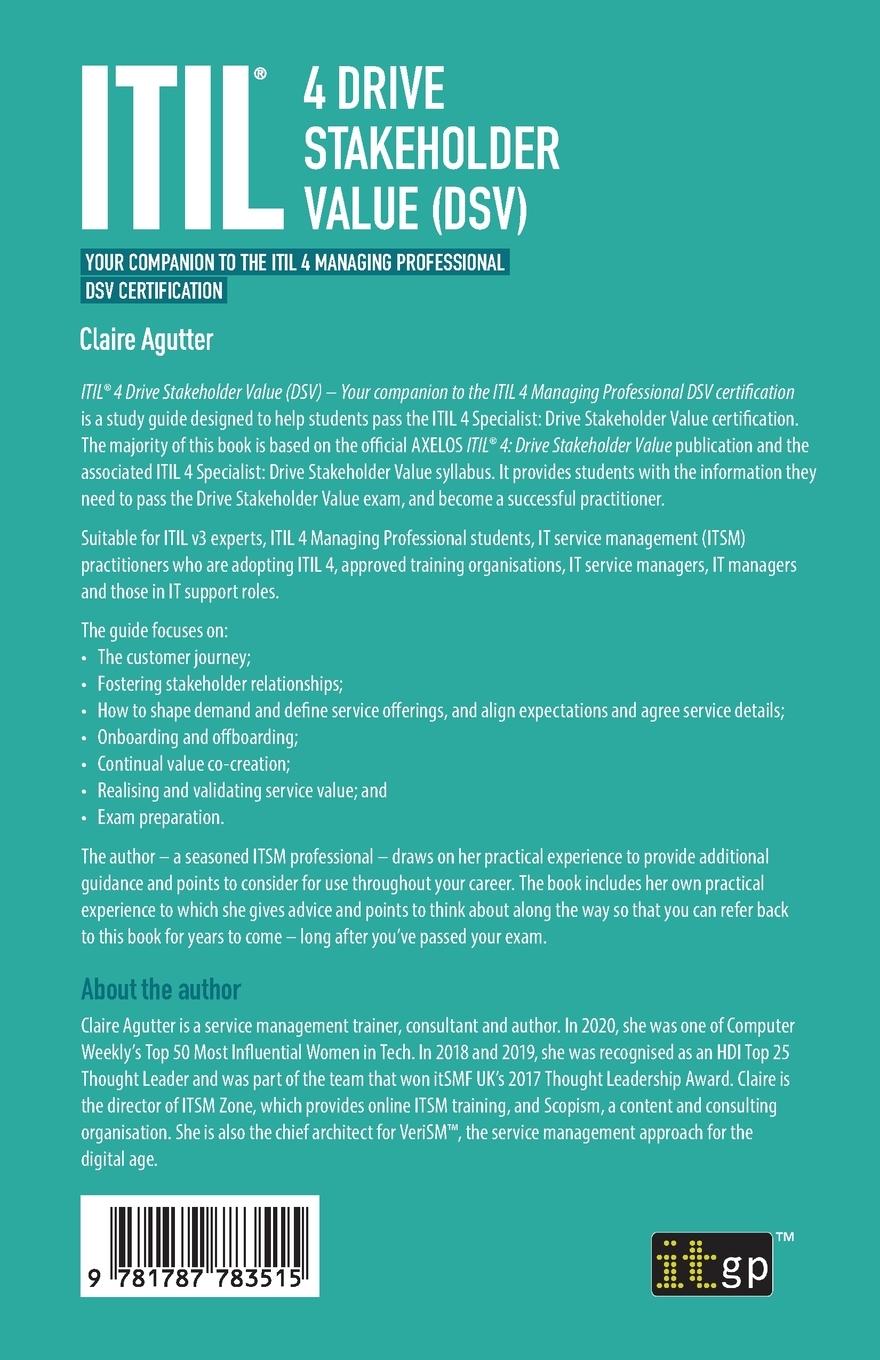 Rückseitencover ITIL® 4 Drive Stakeholder Value (DSV)