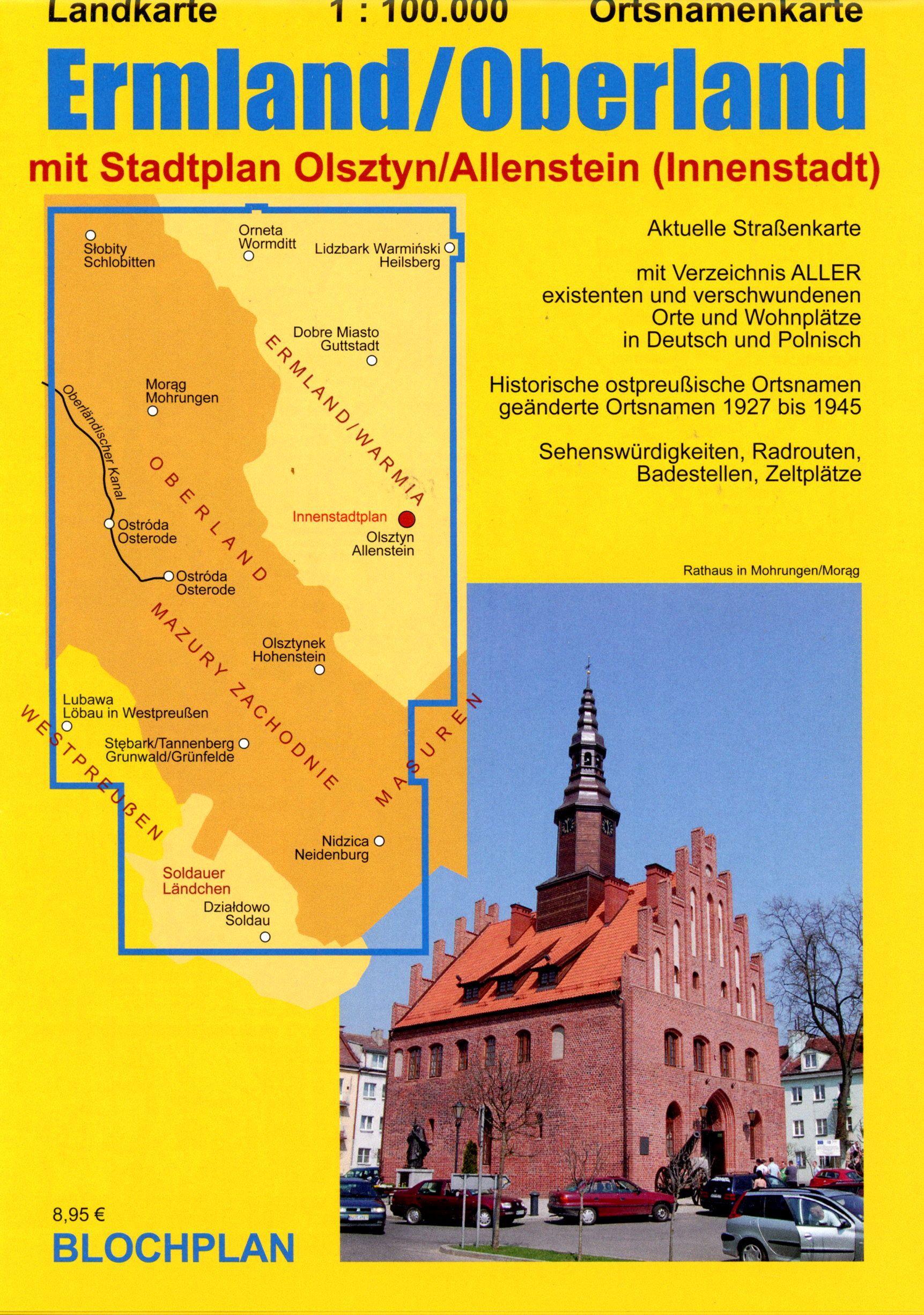 Vorderes Coverbild Landkarte Ermland/Oberland 1 : 100.000