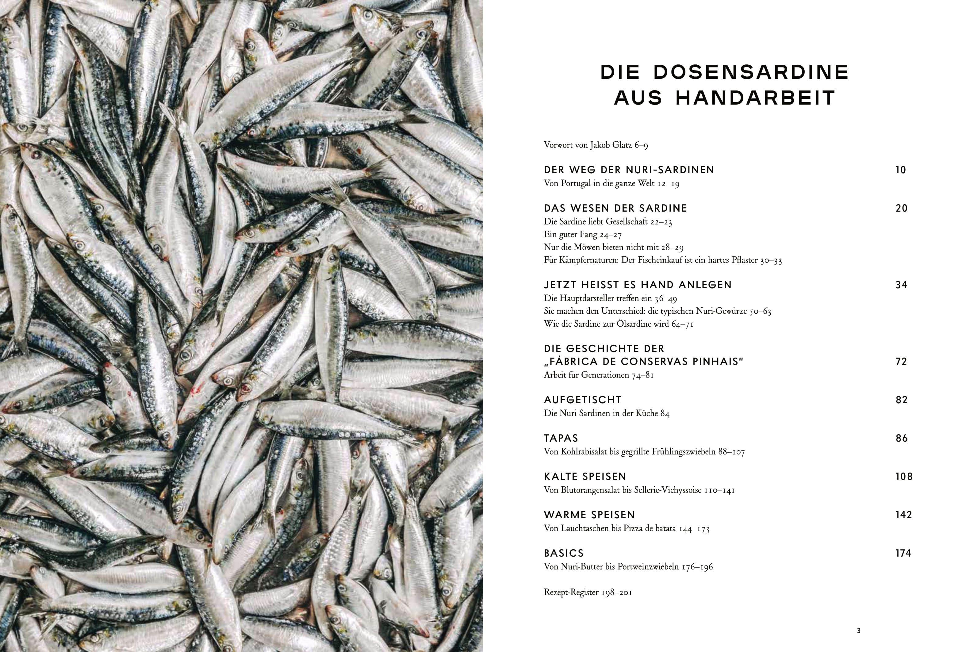 Beispielinhalt (Bild) Das große Nuri Sardinen Kochbuch
