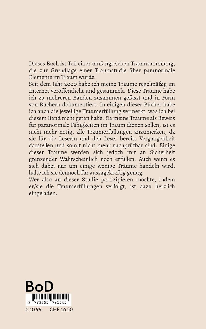 Rückseitencover Meine präkognitiven Träume Band 3