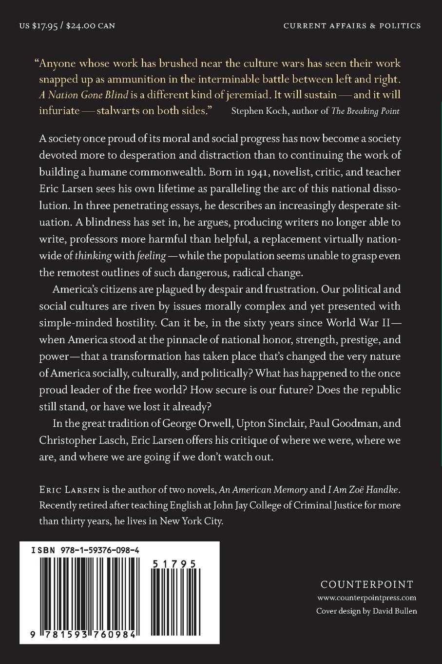 Rückseitencover A Nation Gone Blind