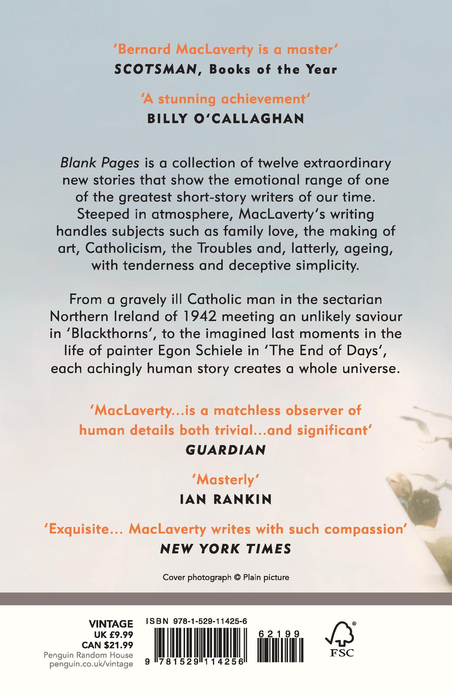 Rückseitencover Blank Pages and Other Stories