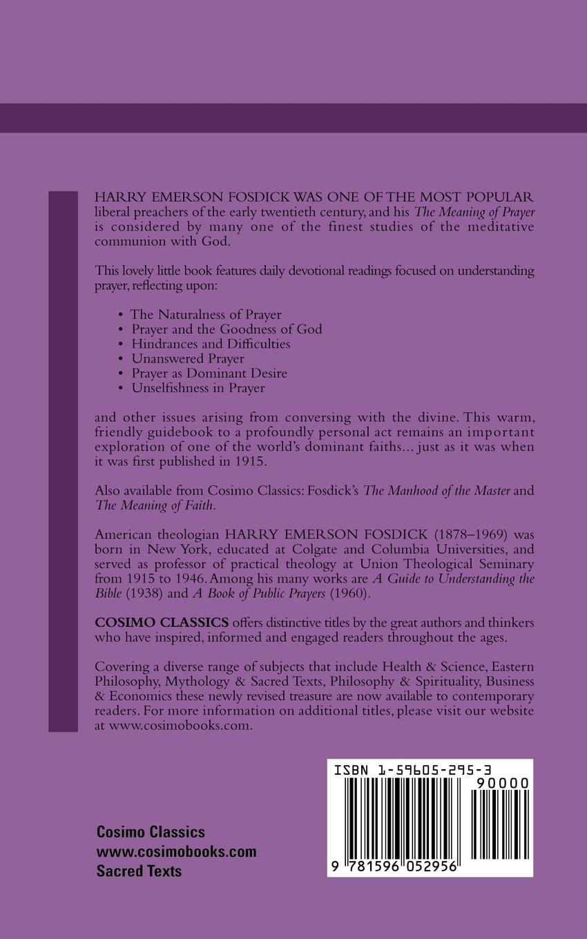 Rückseitencover The Meaning of Prayer