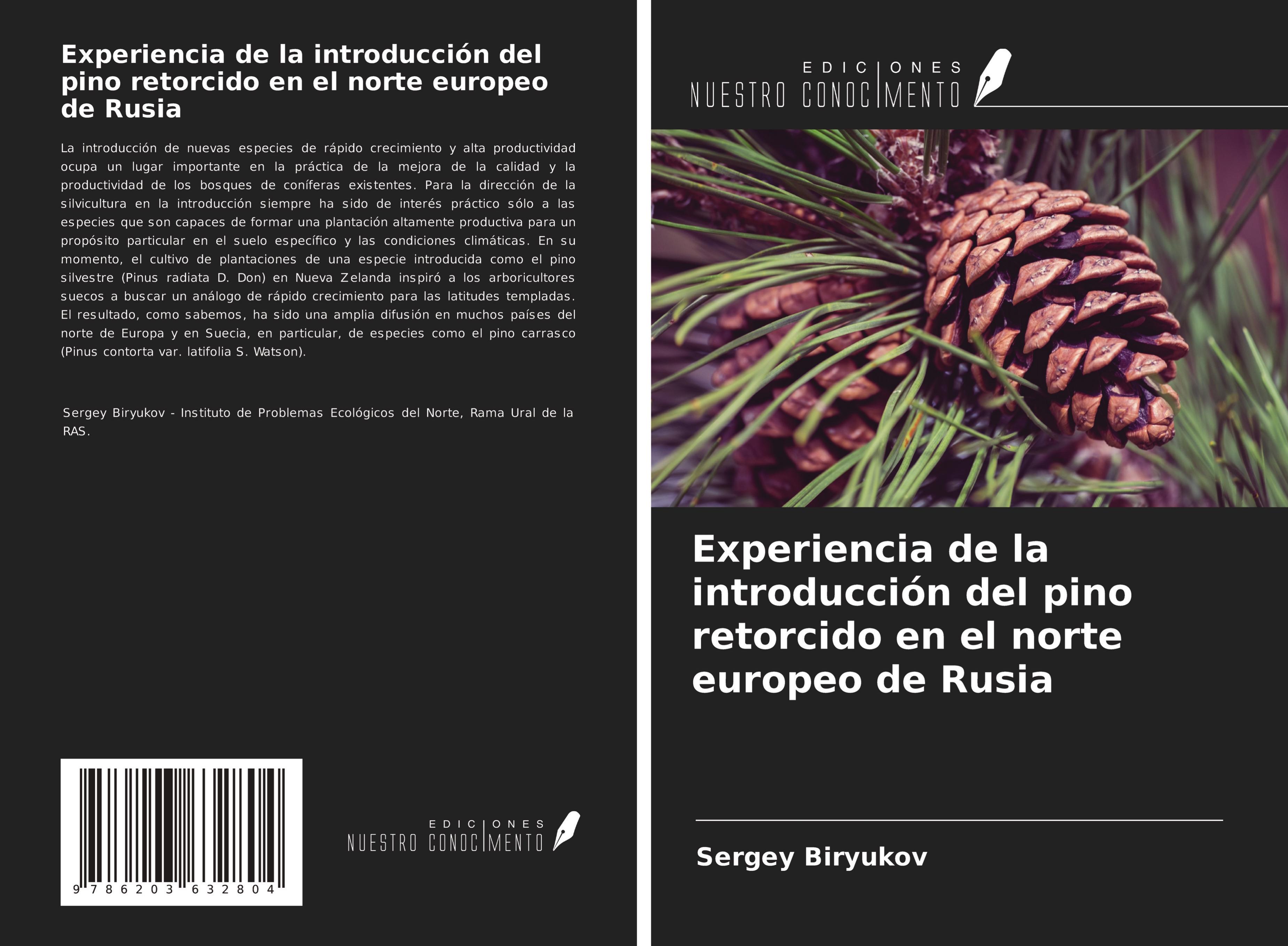 Vorderes Coverbild Experiencia de la introducción del pino retorcido en el norte europeo de Rusia