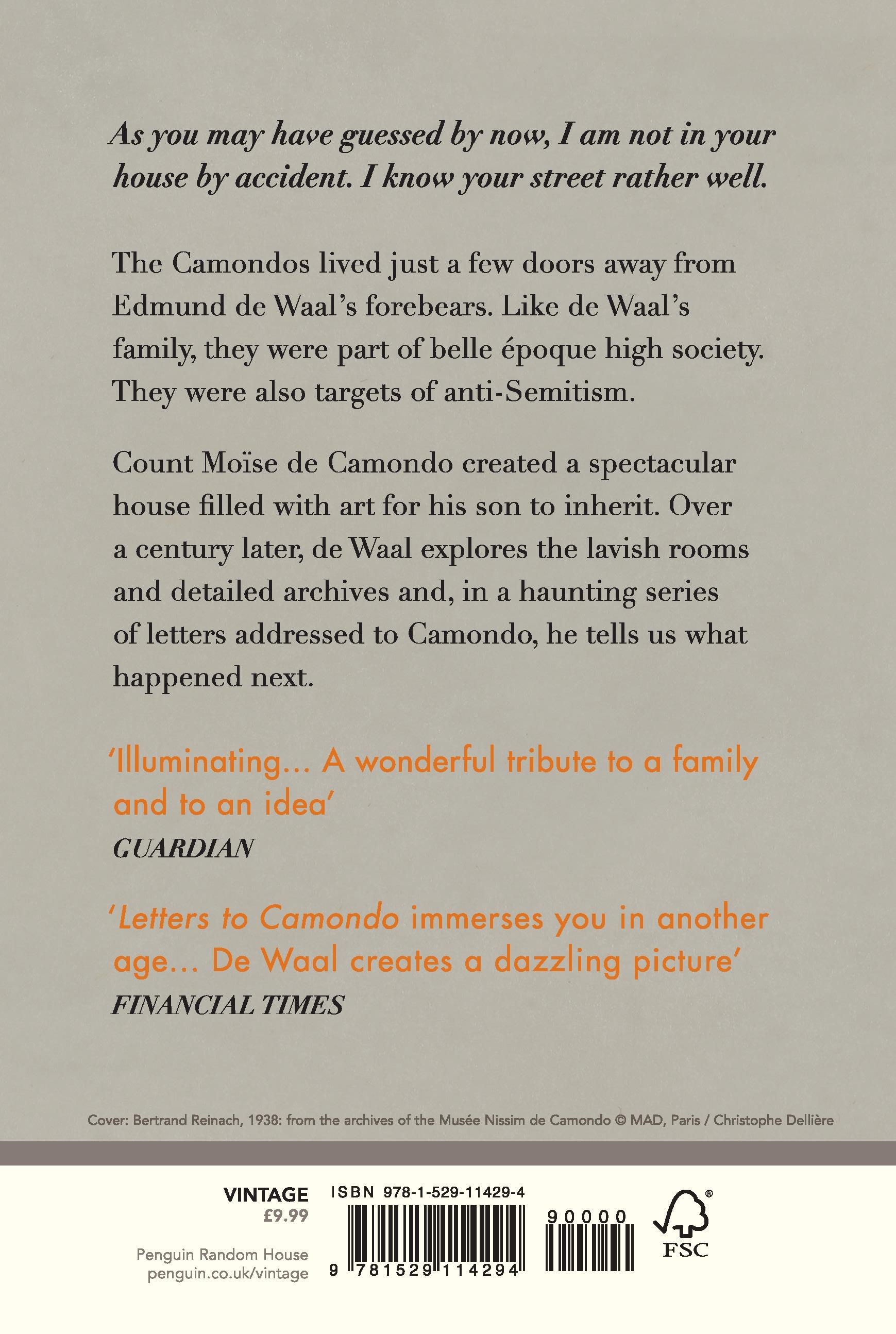 Rückseitencover Letters to Camondo