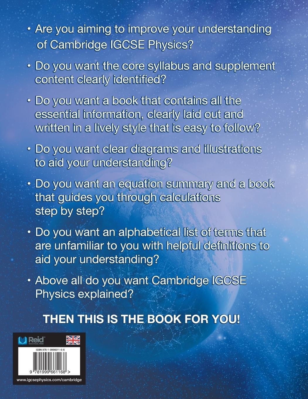 Rückseitencover Cambridge IGCSE Physics Explained