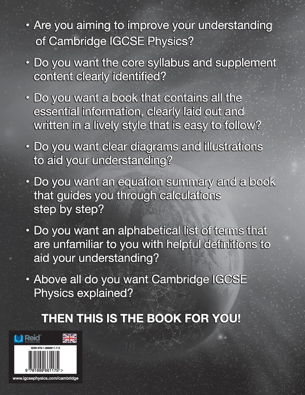 Rückseitencover Cambridge IGCSE Physics Explained