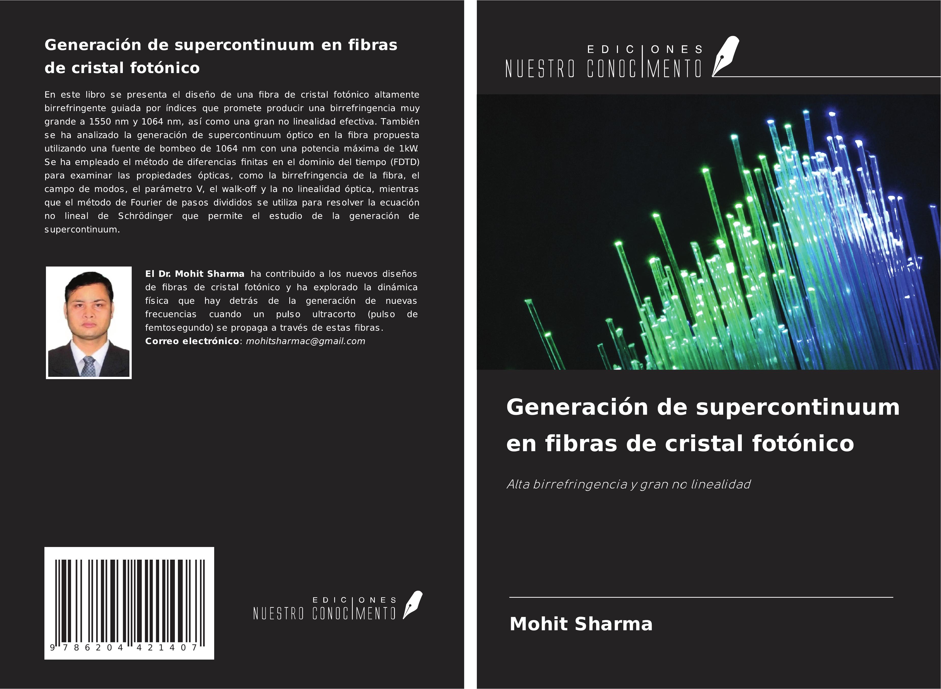 Vorderes Coverbild Generación de supercontinuum en fibras de cristal fotónico