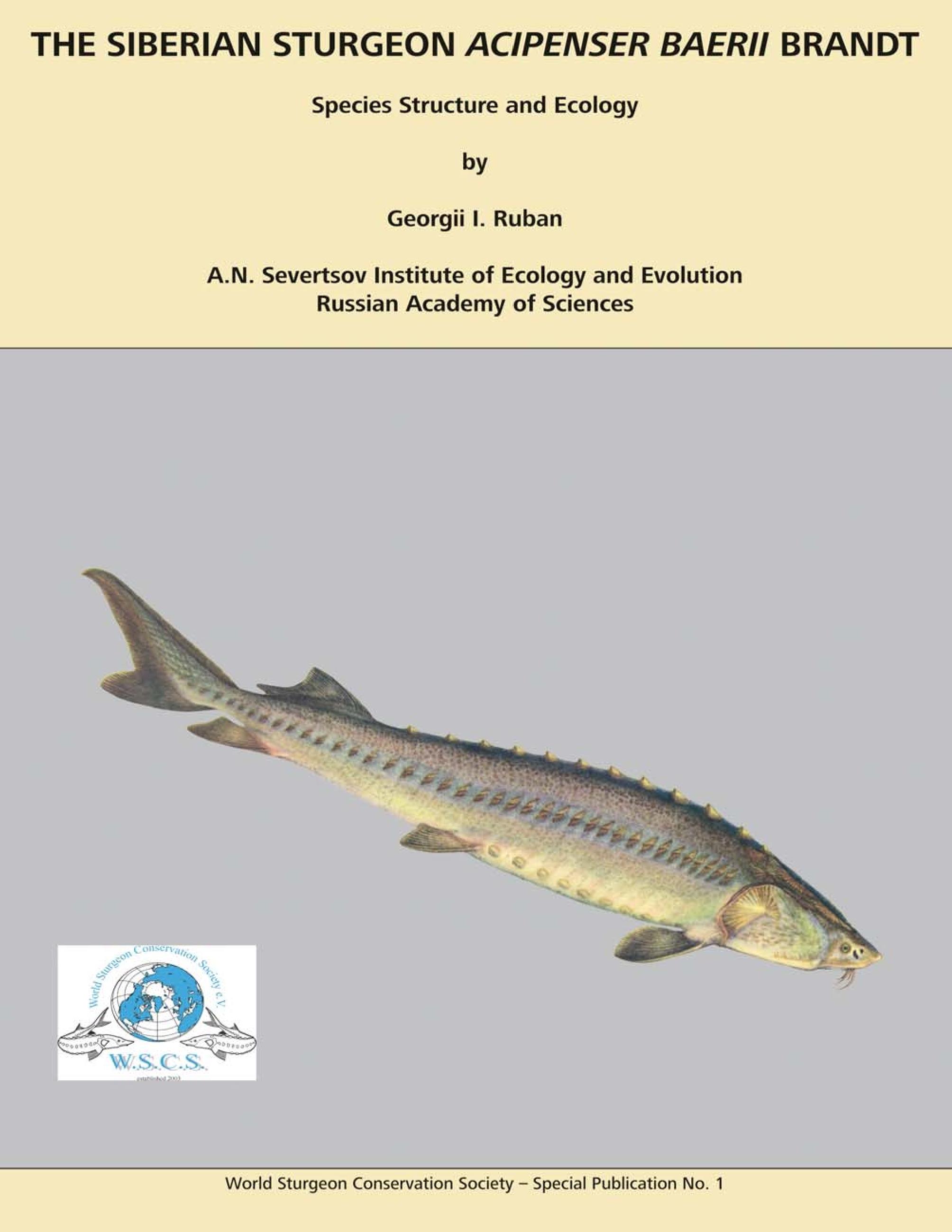 Vorderes Coverbild The Siberian Sturgeon Acipenser Baerii Brandt