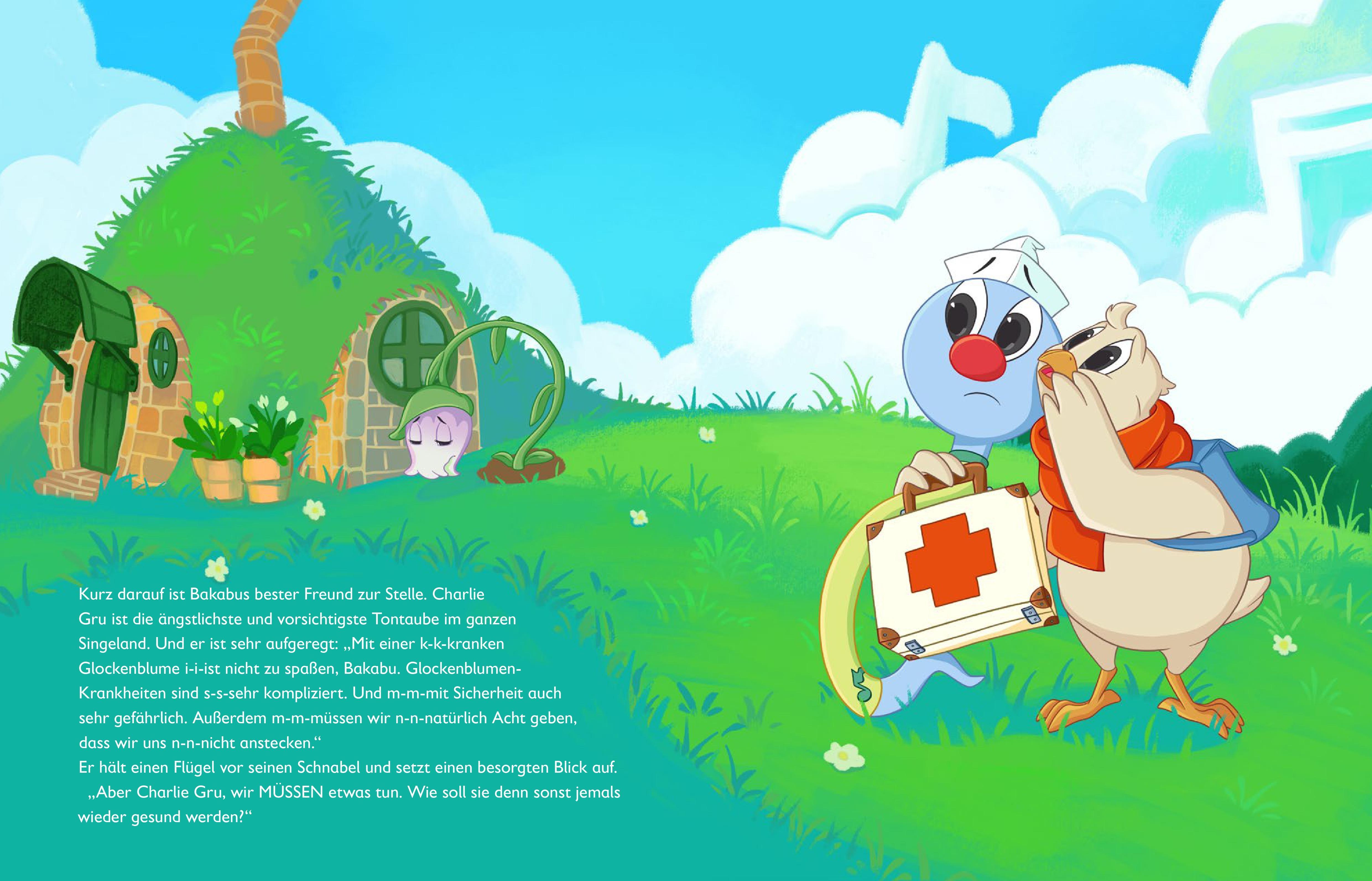 Beispielinhalt (Bild) Bakabu und die kranke Glockenblume