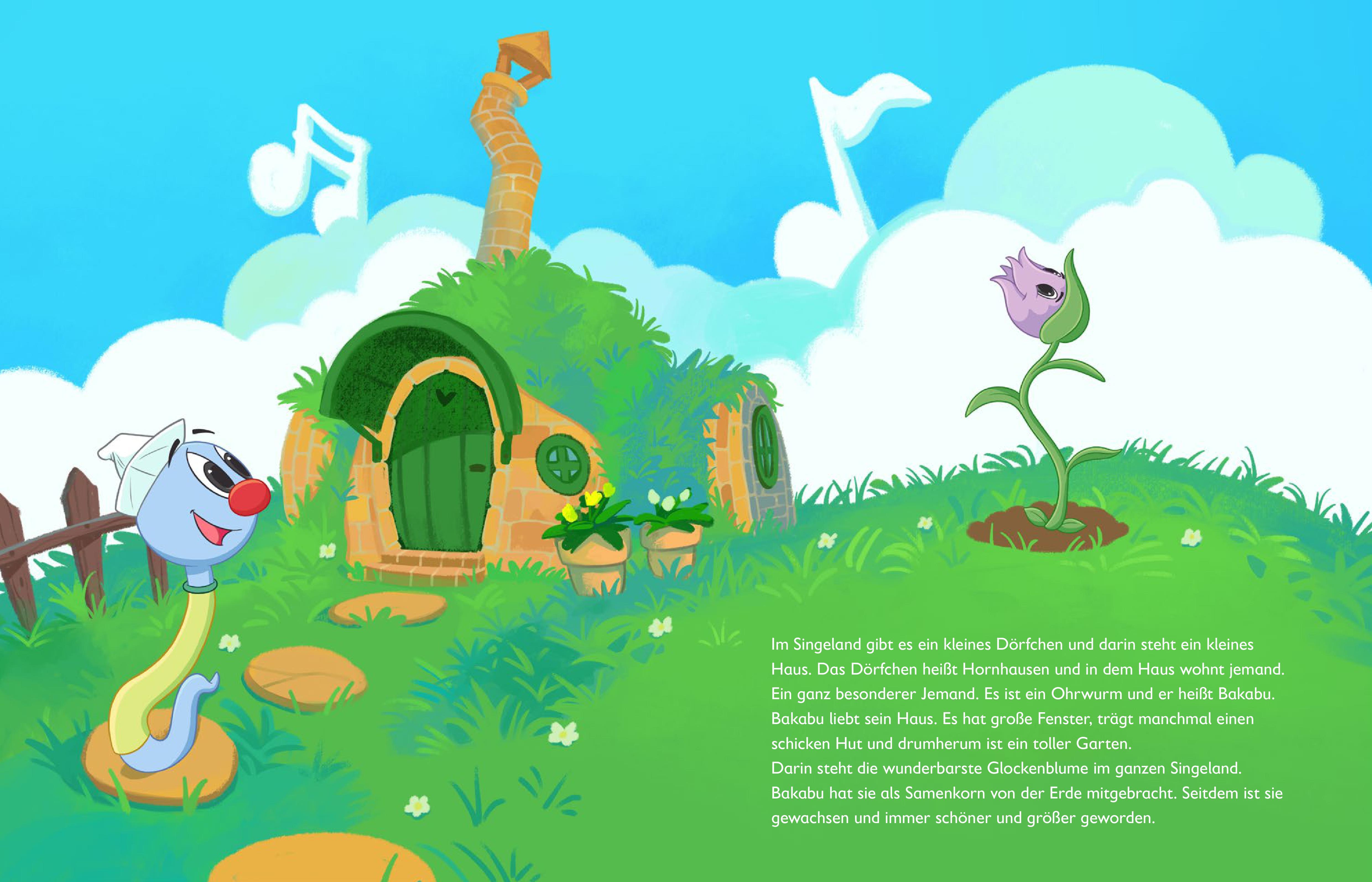 Beispielinhalt (Bild) Bakabu und die kranke Glockenblume