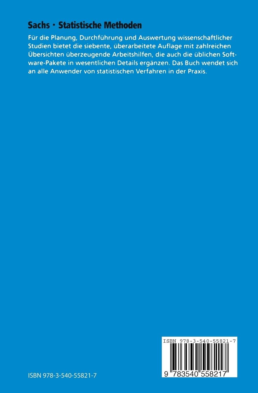 Rückseitencover Statistische Methoden