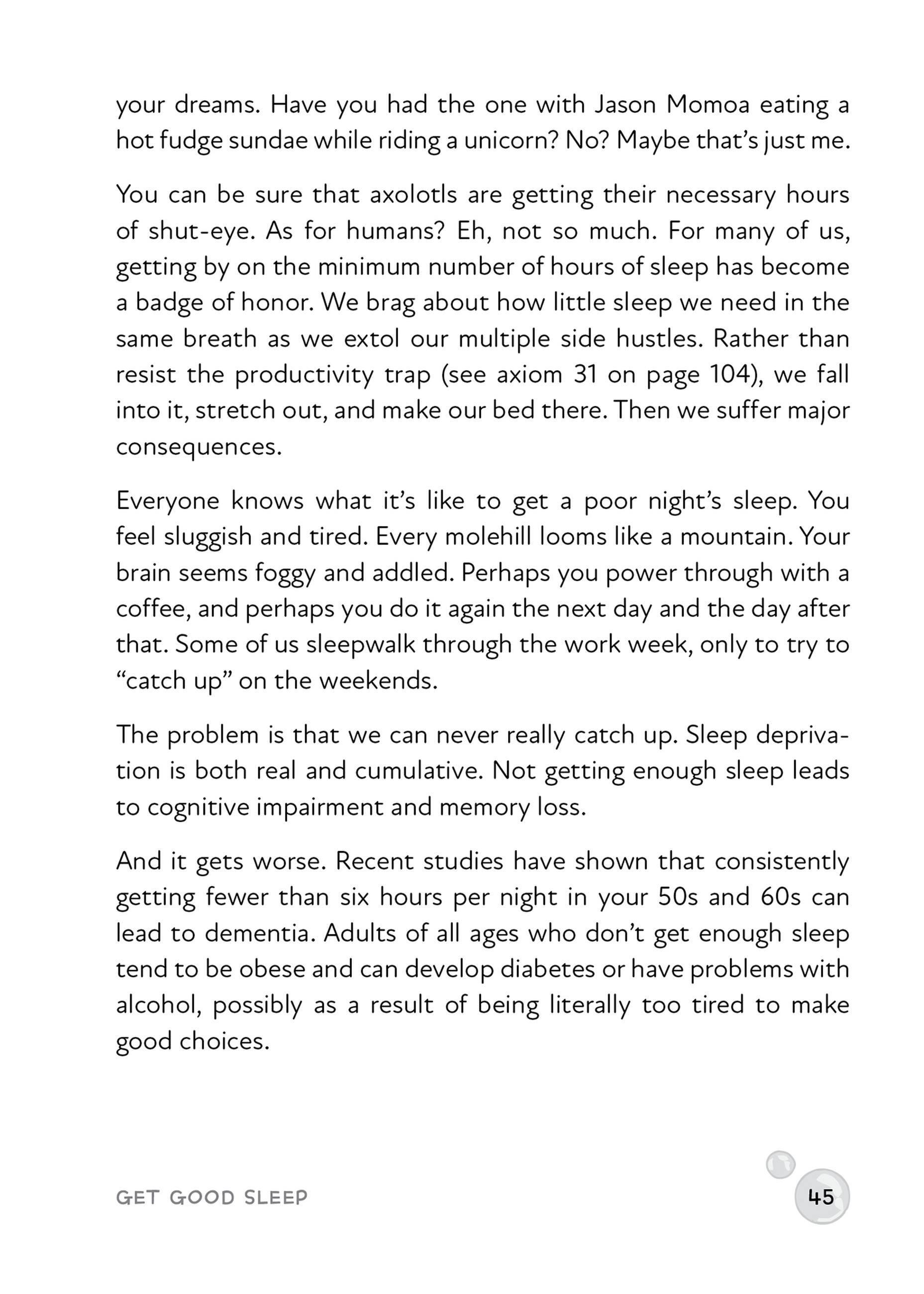 Beispielinhalt (Bild) Little Book of Axolotl Wisdom