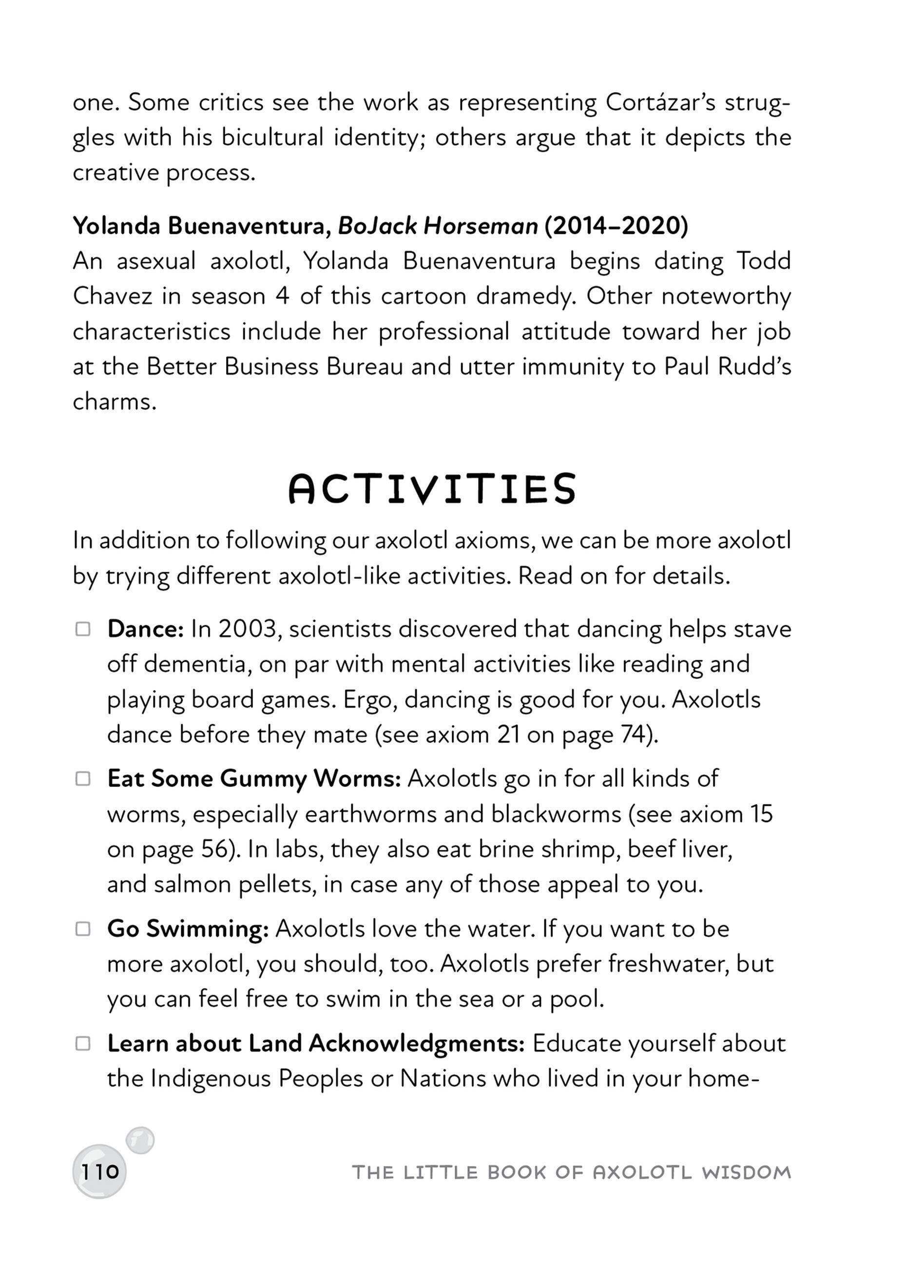 Beispielinhalt (Bild) Little Book of Axolotl Wisdom