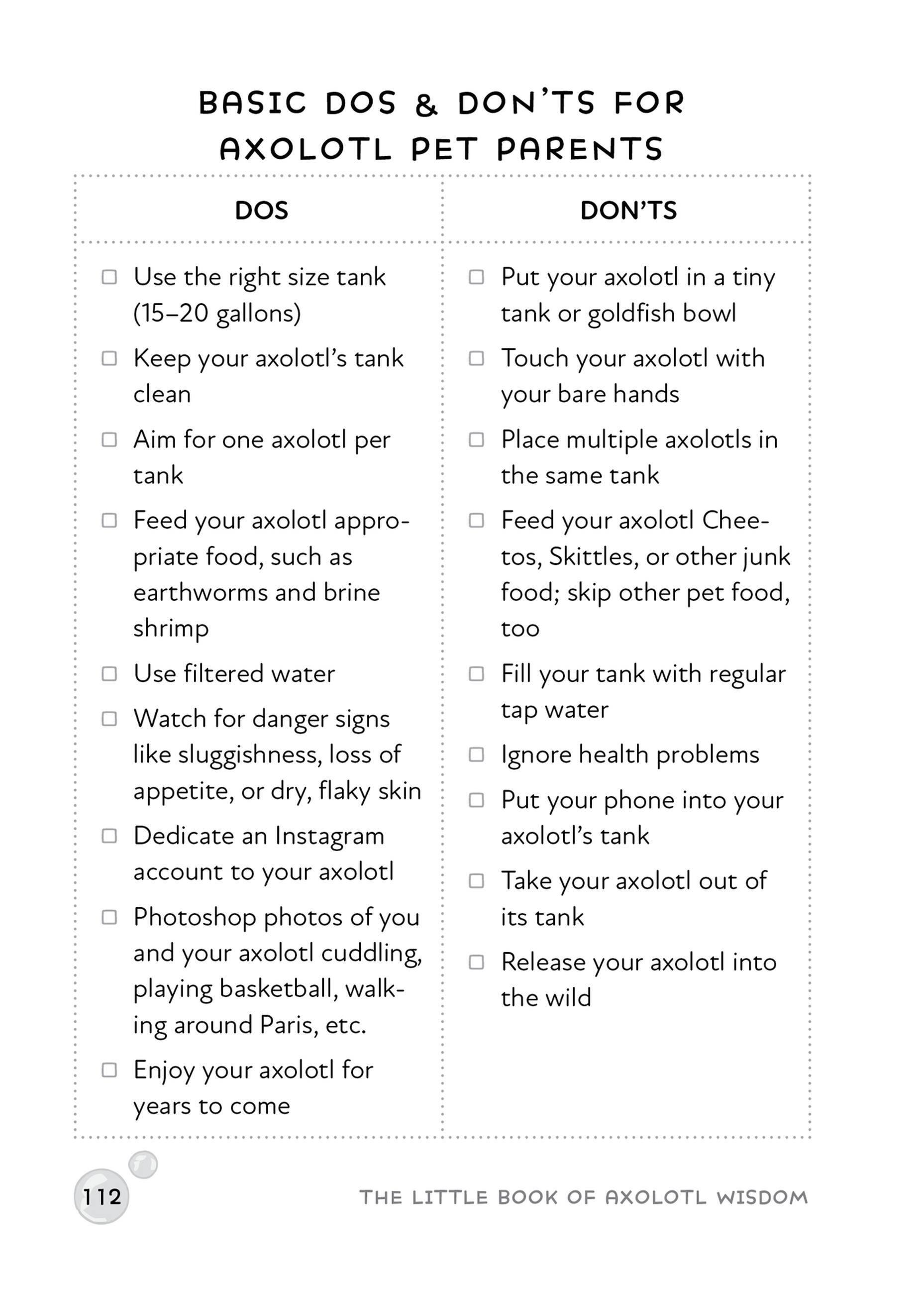 Beispielinhalt (Bild) Little Book of Axolotl Wisdom