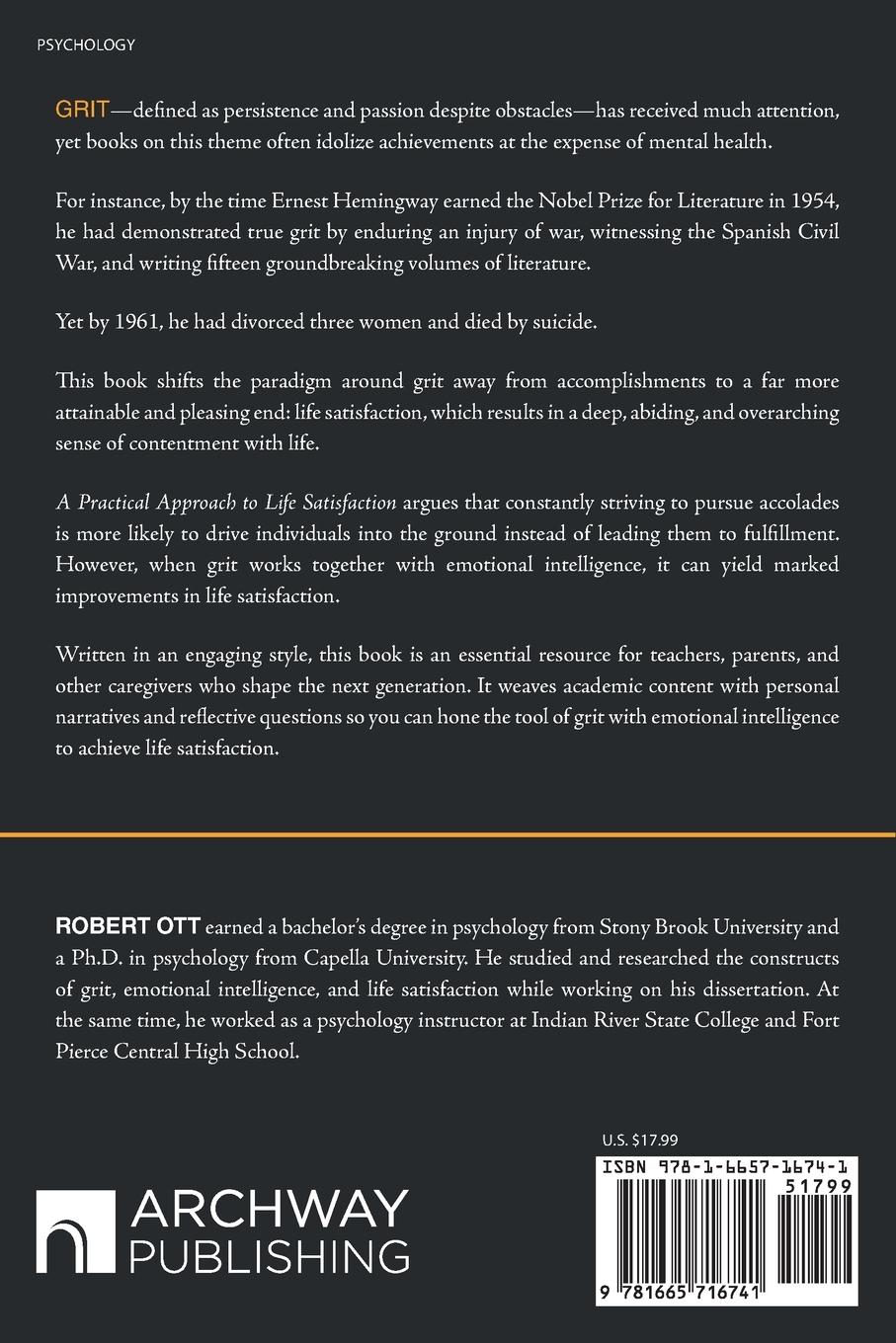 Rückseitencover A Practical Approach to Life Satisfaction