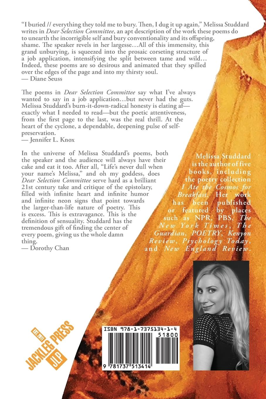 Rückseitencover Dear Selection Committee